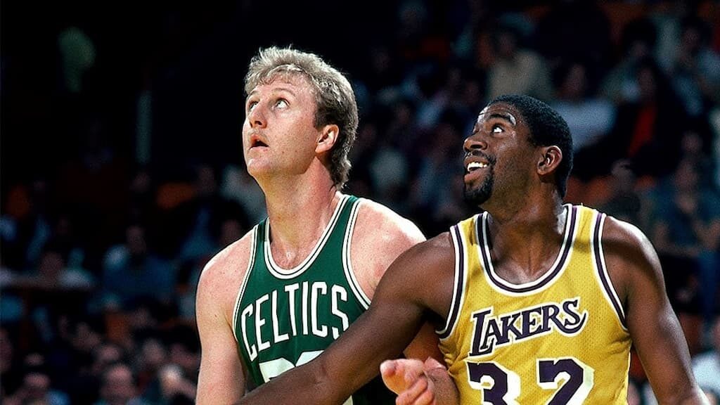 BIggest Rivalries in American Sports cover Larry Bird Magic Johnson Boston Celtics Los Angeles Lakers NBA