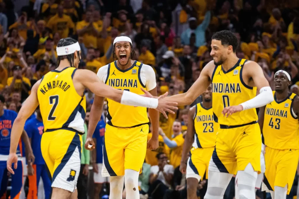 Indiana Pacers Aaron Nesmith Myles Turner Tyrese Haliburton