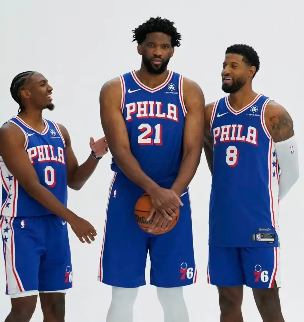 Philadelphia 76ers Tyrese Maxey Joel Embiid Paul George most popular nba teams