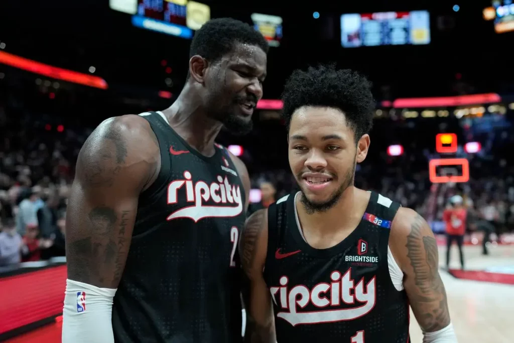 Portland Trail Blazers DeAndre Ayton Anfernee Simons