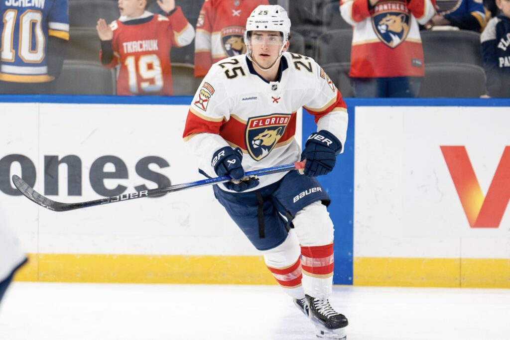 Mackie Samoskevich will be getting extra minutes tonight making his SOG a nice prop