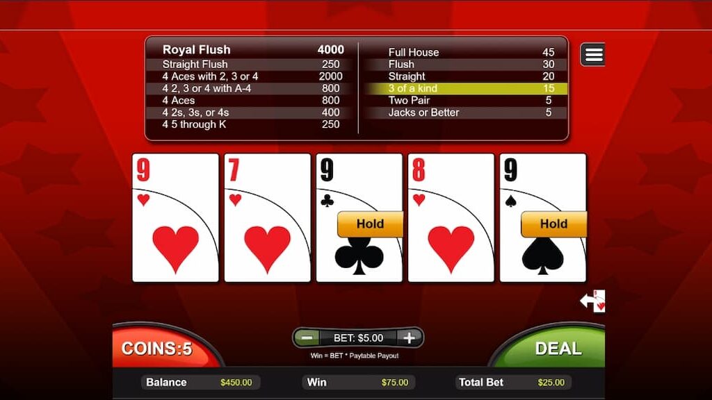 Double Double Bonus Poker gameplay