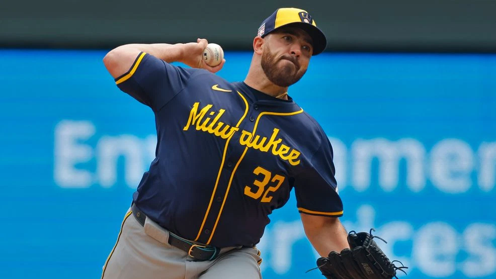 Aaron CIvale throwing for a story about the Red Sox and Brewers