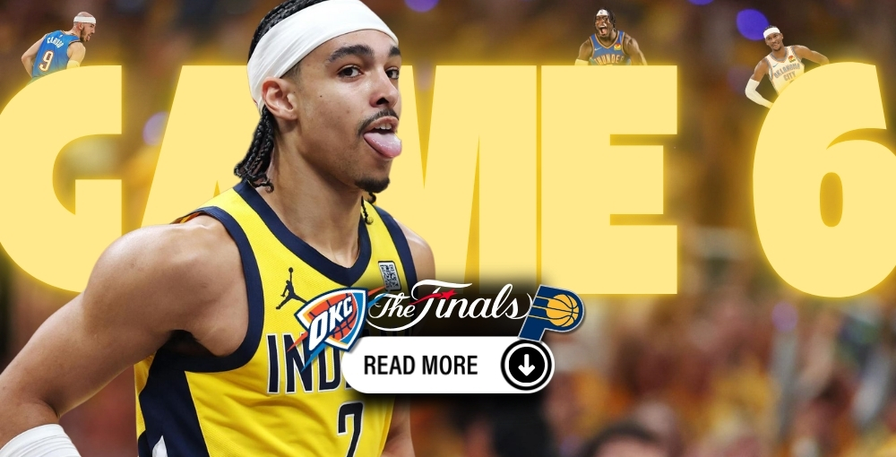 Andrew Nembhard making a cheeky face. 2025 NBA Finals Game 6 Odds & Prediction: This Could be the Final Day of the Season...
