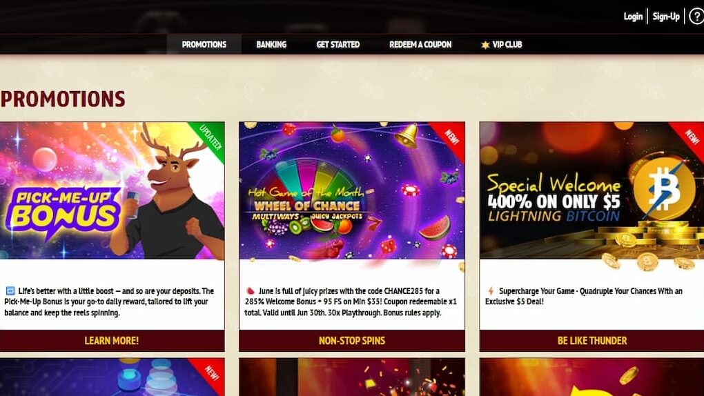 Red Stag Casino promotions page (Red Stag Casino June Hot Game of the Month Bonus article cover)