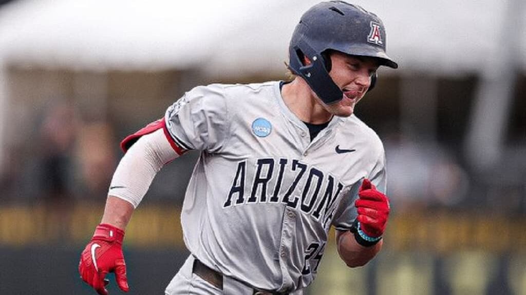 Arizona baseball star Mason White (Arizona vs. Coastal Carolina CWS Prediction & Picks cover)