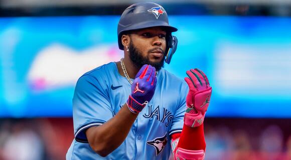 Vladimir Guerrero Jr. celebrating