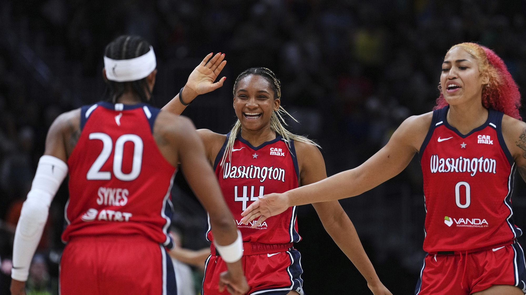 Brittney Sykes, Kiki Iriafen and Shakira Austin