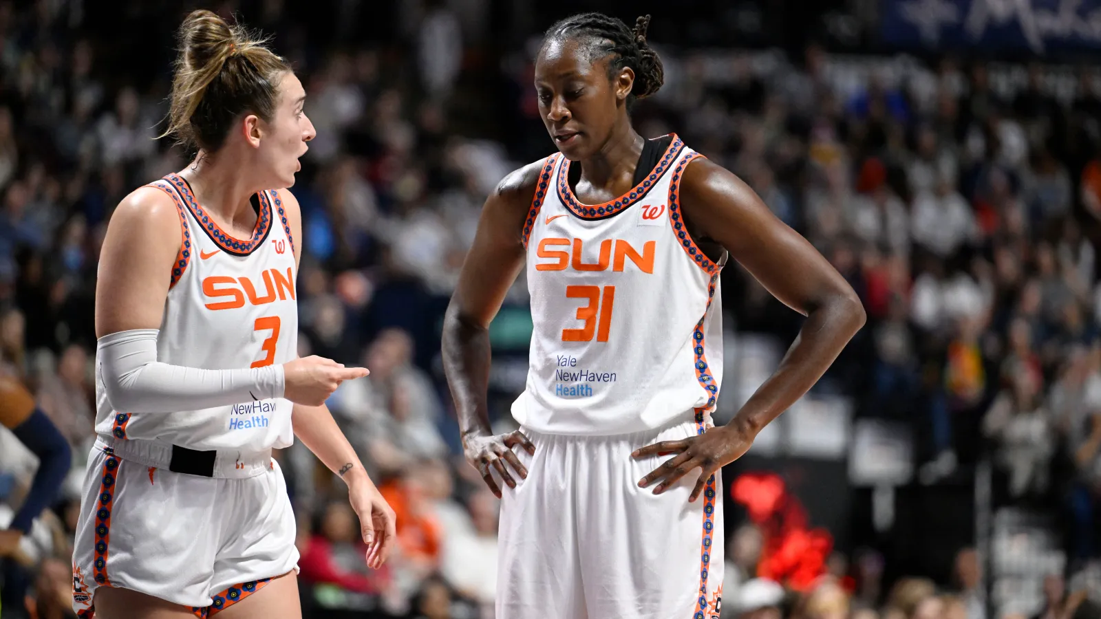 Tina Charles and Marina Mabrey