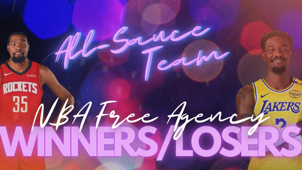 Kevin Durant and Deandre Ayton in their new jerseys.