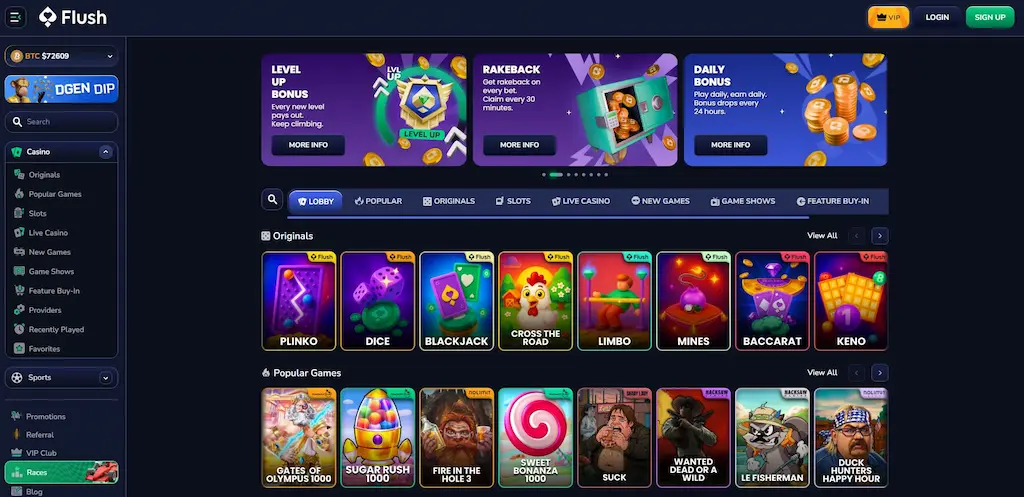 flush casino crypto fi june 2026