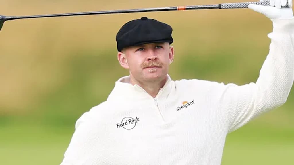 English golfer Harry Hall at the 2025 Open Championship