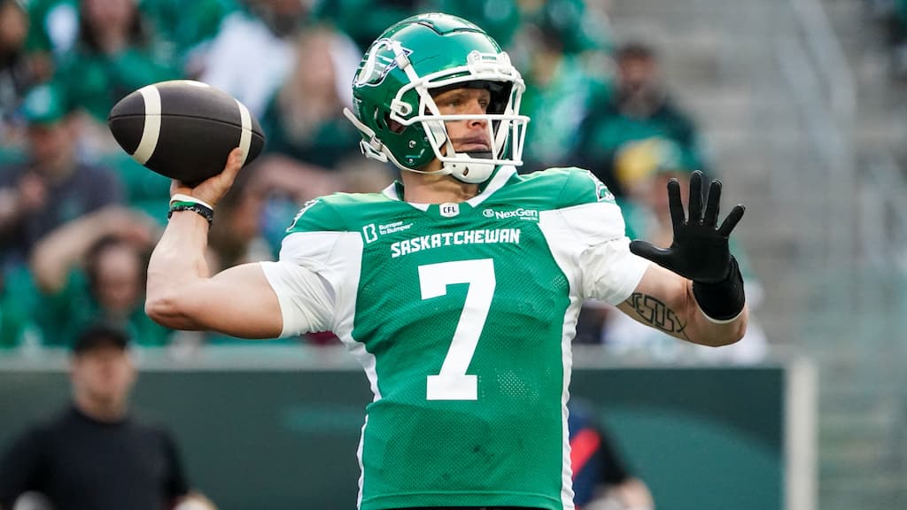 Saskatchewan Roughriders quarterback Trevor Harris - Edmonton Elks vs. Saskatchewan Roughriders CFL Week 8 Predictions & Picks (July 25, 2025)