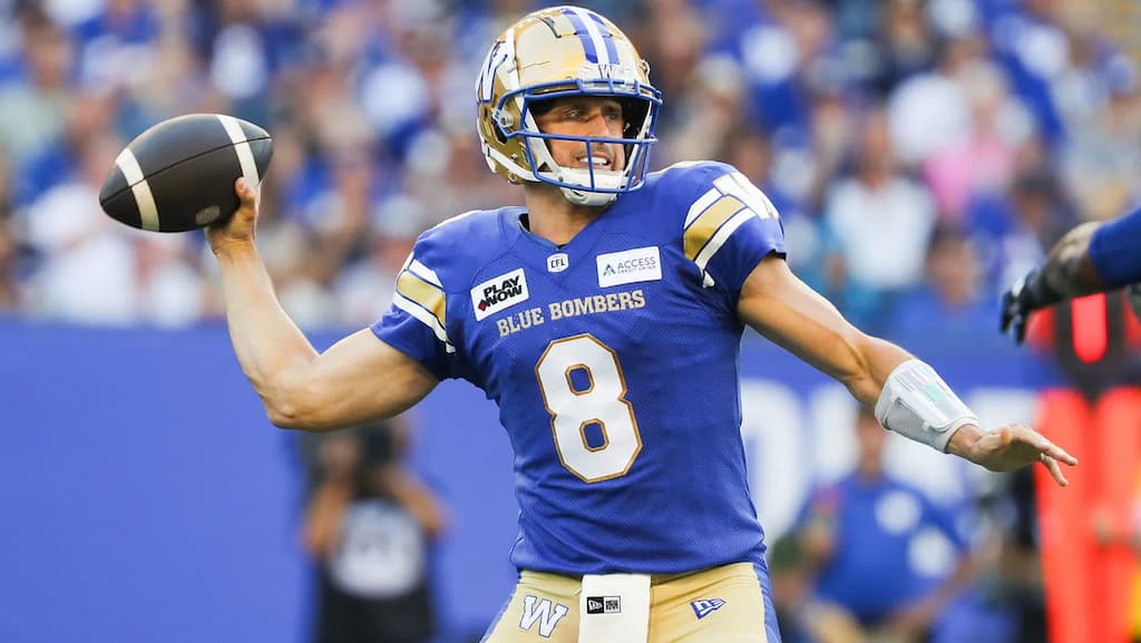 Winnipeg Blue Bombers quarterback Zach Collaros - Winnipeg Blue Bombers vs. Toronto Argonauts CFL Week 8 Prediction & Picks (7/26/2025)