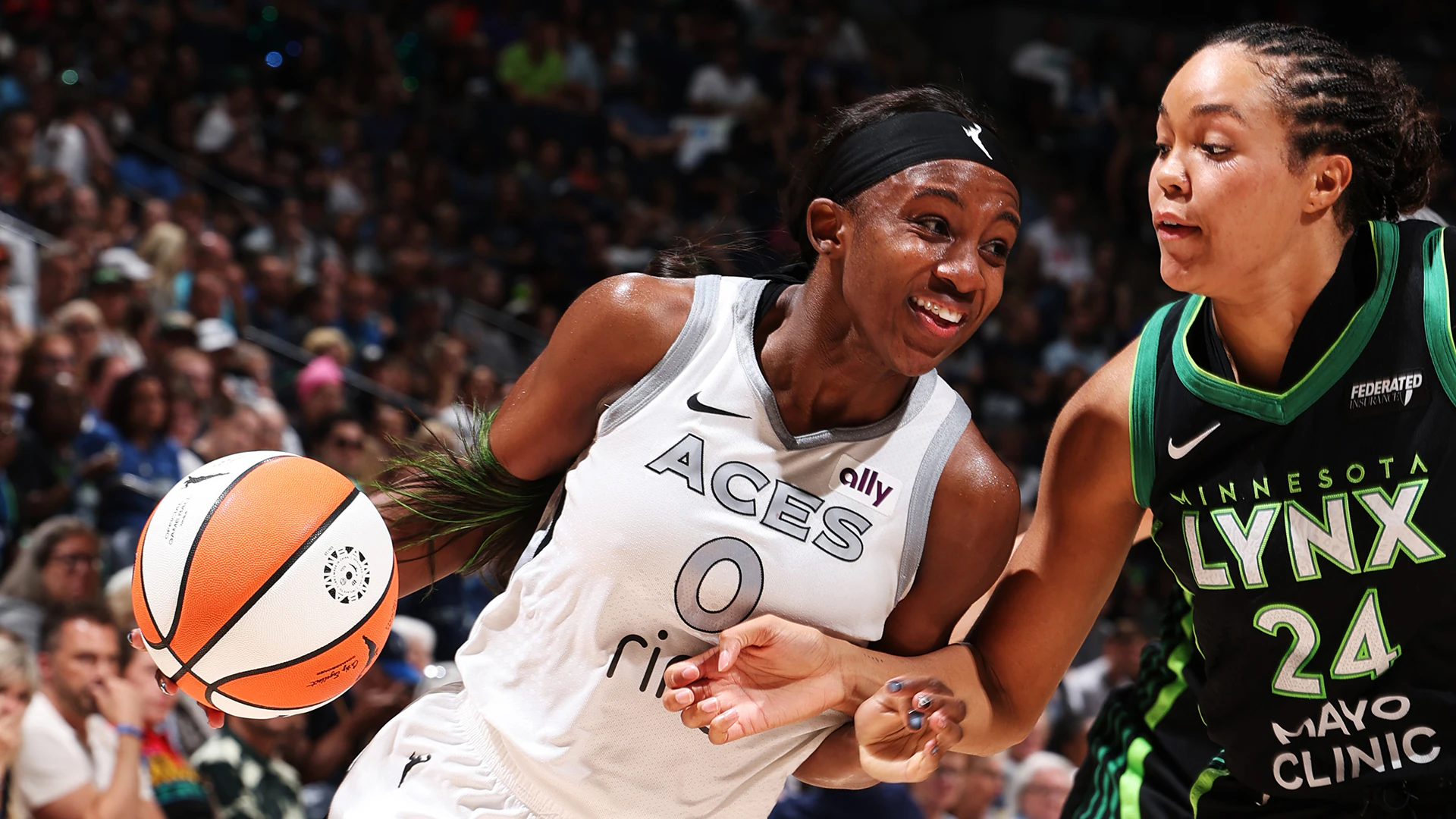 Jackie Young and Napheesa Collier