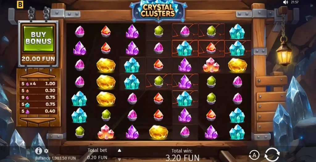 Crystal Clusters main features