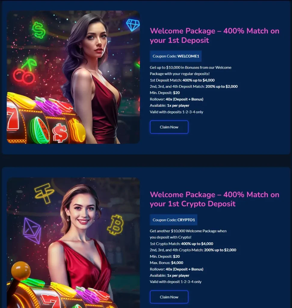 OnlineCasinoGames Welcome Bonuses