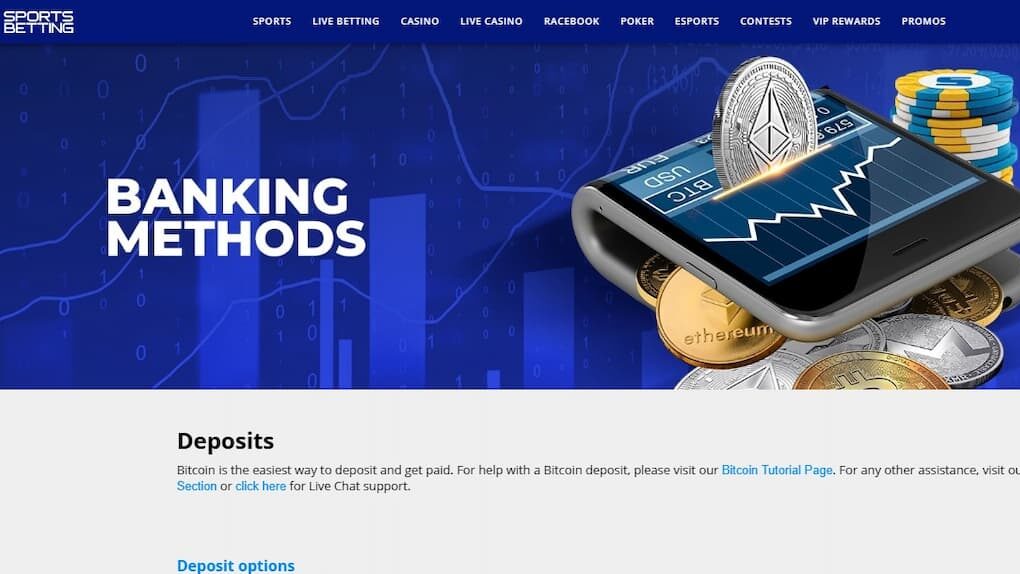 Sportsbetting.ag deposit and withdrawal methods page