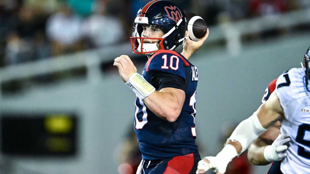 Montreal Alouettes QB Davis Alexander - Grey Cup 2025 Odds & Favorites
