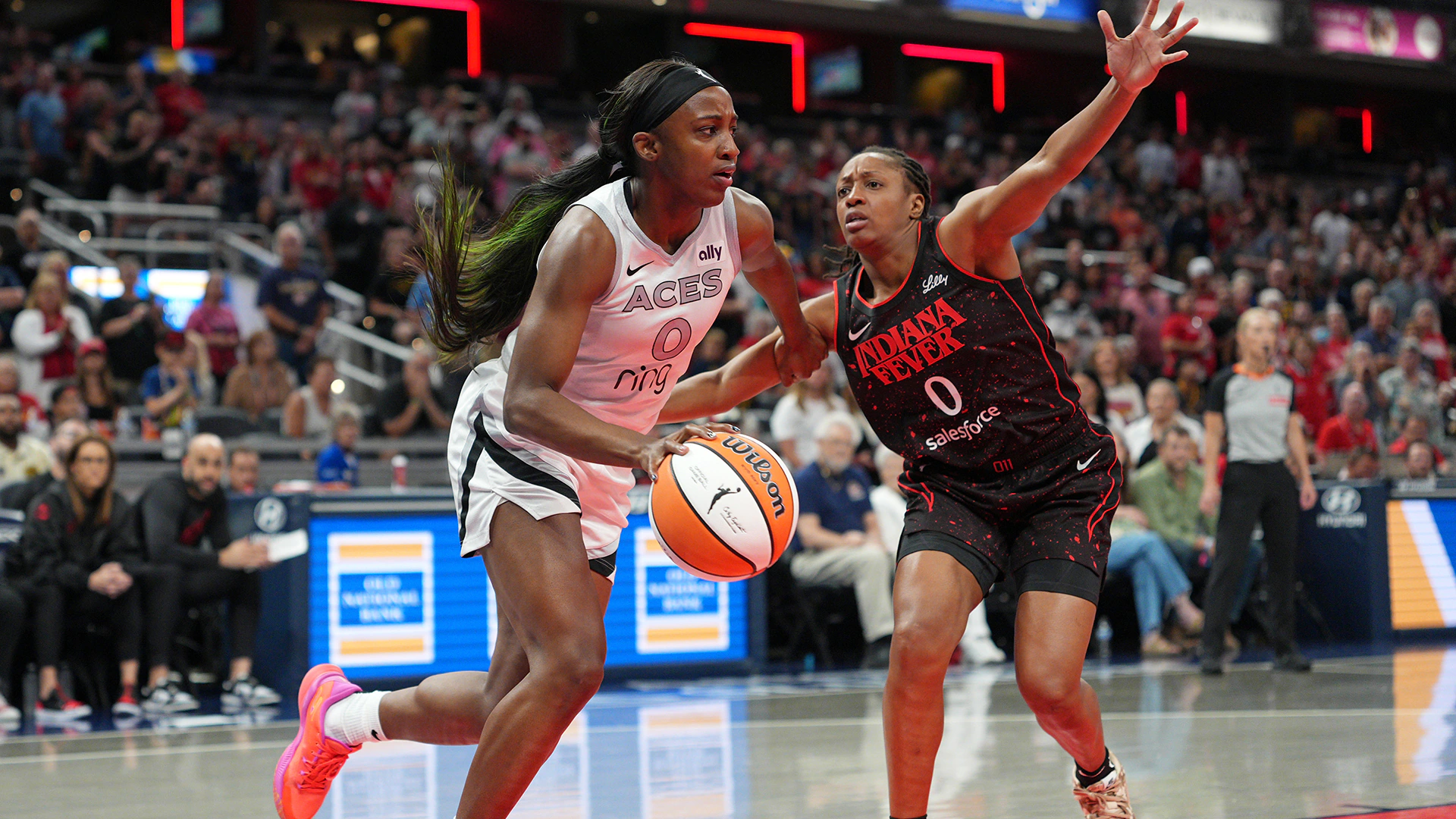 Jackie Young and Kelsey Mitchell