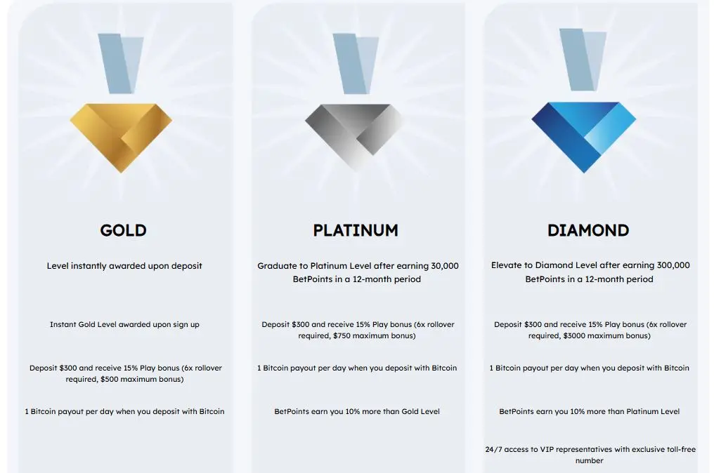 BetDSI Casino Loyalty Program