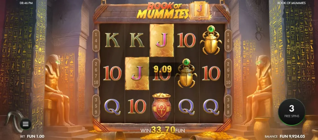 Book of Mummies Bonus Games