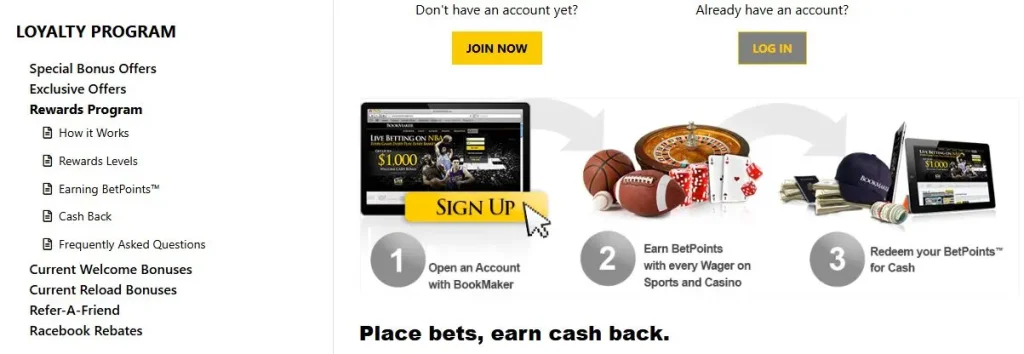 Bookmaker Sportsbook Loyalty Program