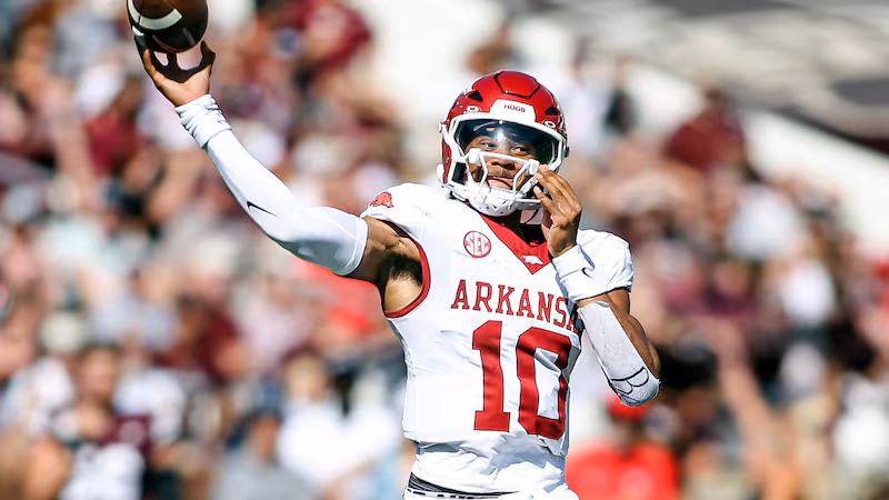 Taylen Green and Arkansas have lost two straight games - Notre Dame Arkansas Picks