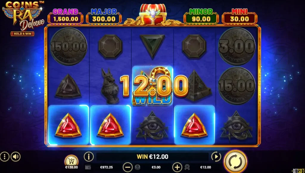 Coins of Ra Deluxe Hold & Win Main Features