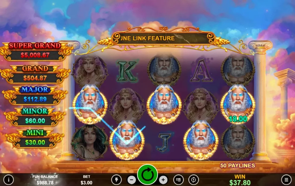 Fortunate Zeus main features