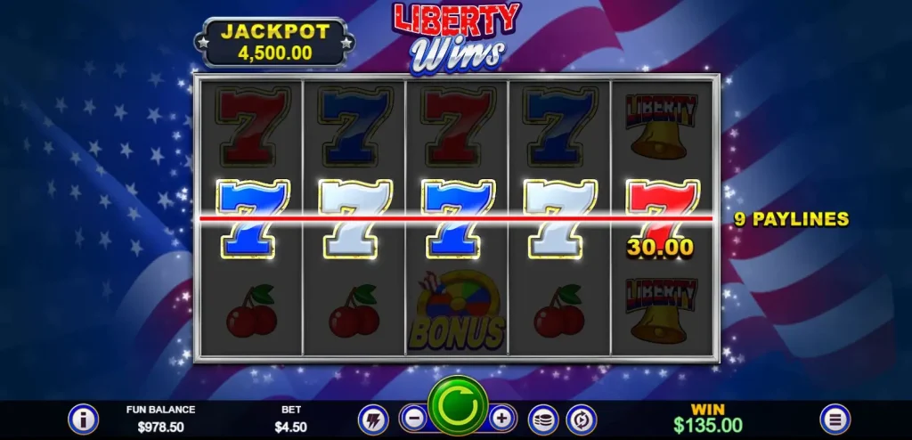 Liberty Wins jackpots