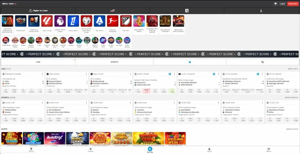 MegaPari Mobile Version