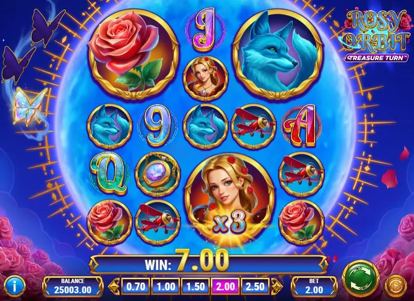 Rosy Orbit Treasure Turn main features