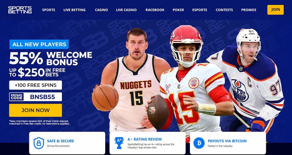 SportsBetting.ag Welcome Bonus page