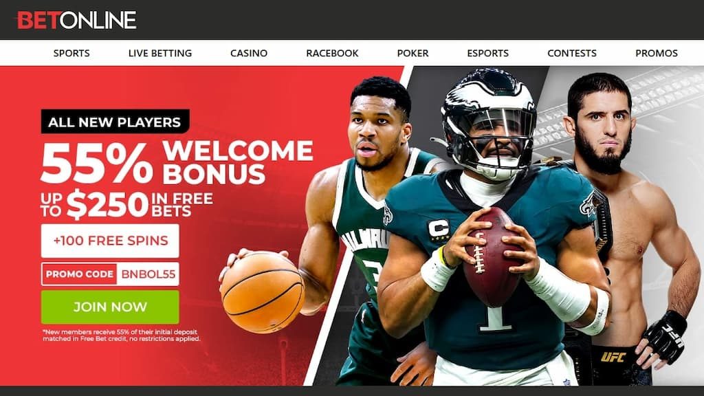 BetOnline welcome bonus page