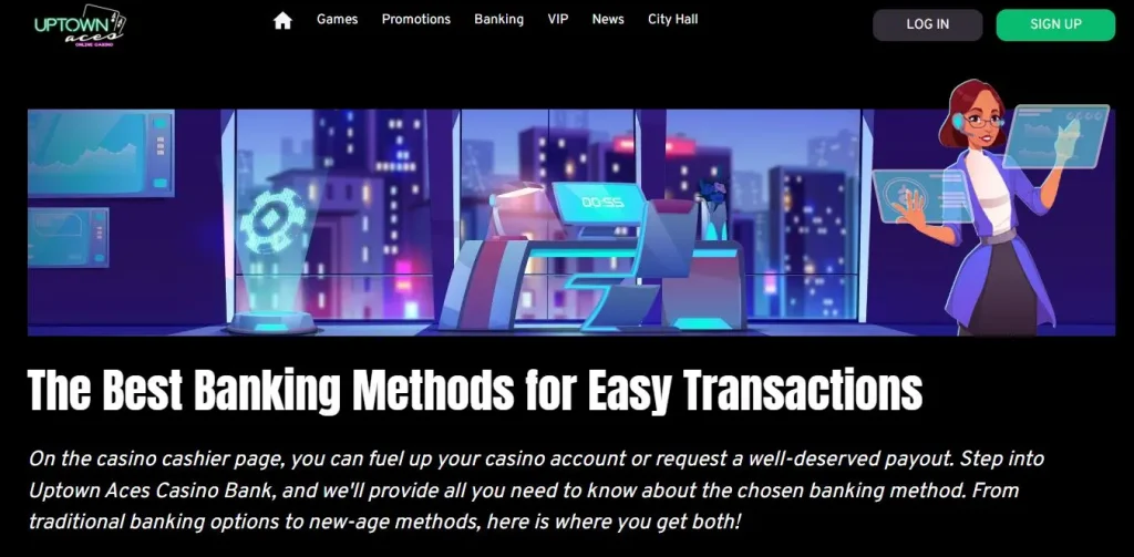 Uptown Aces Casino Banking