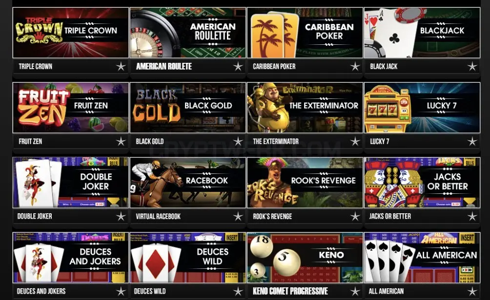 Wagerweb Casino Games