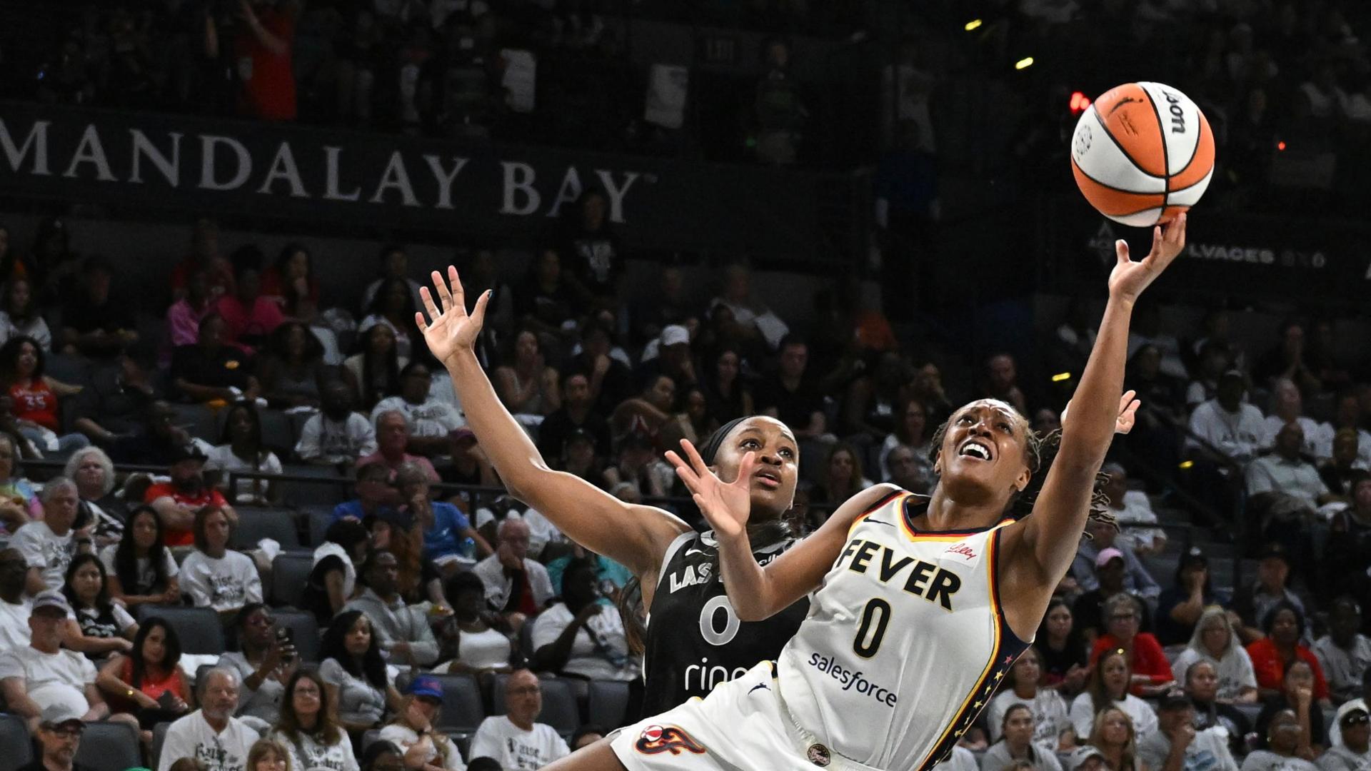 Kelsey Mitchell and Jackie Young