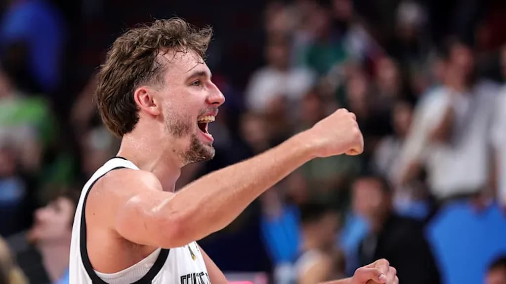 Germany's Franz Wagner celebrates at Eurobasket 2025 - Germany vs. Finland Eurobasket 2025 Semifinal Prediction & Picks (9/12/2025)