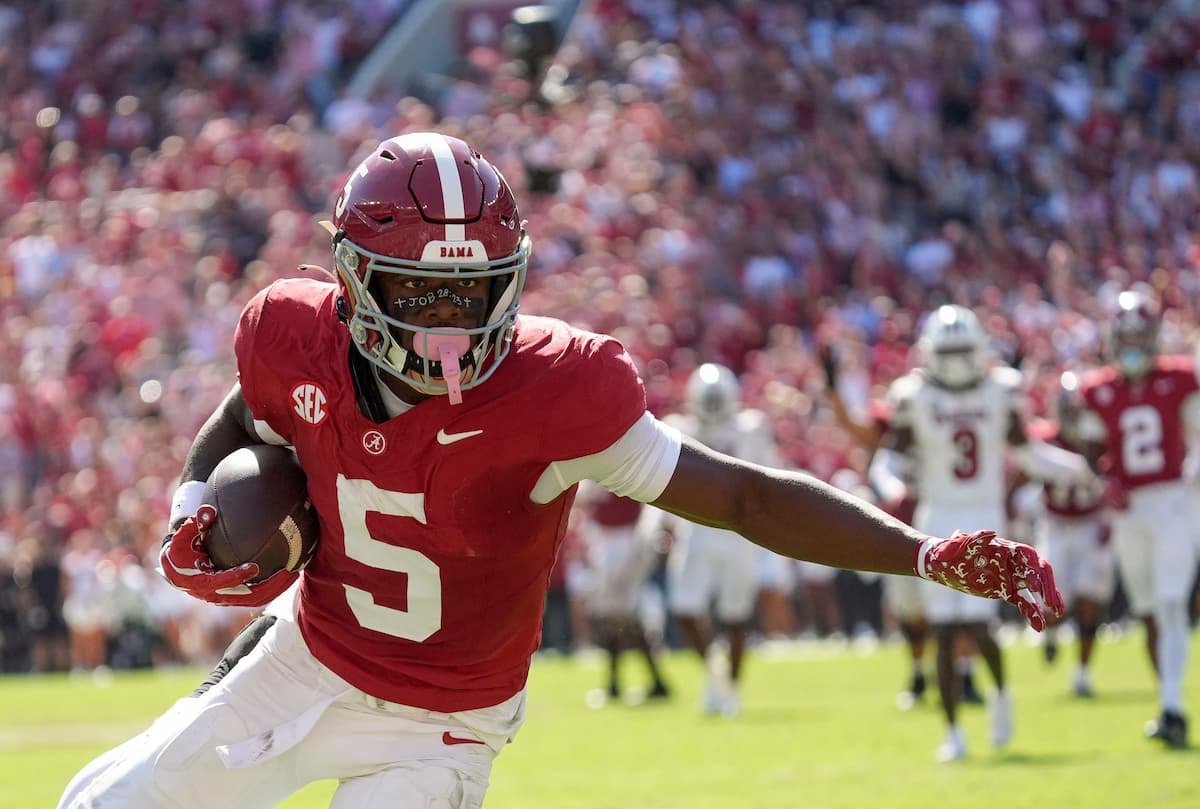 Germie Bernard leads the Tide with 213 receiving yards this year - Wisconsin Alabama Picks