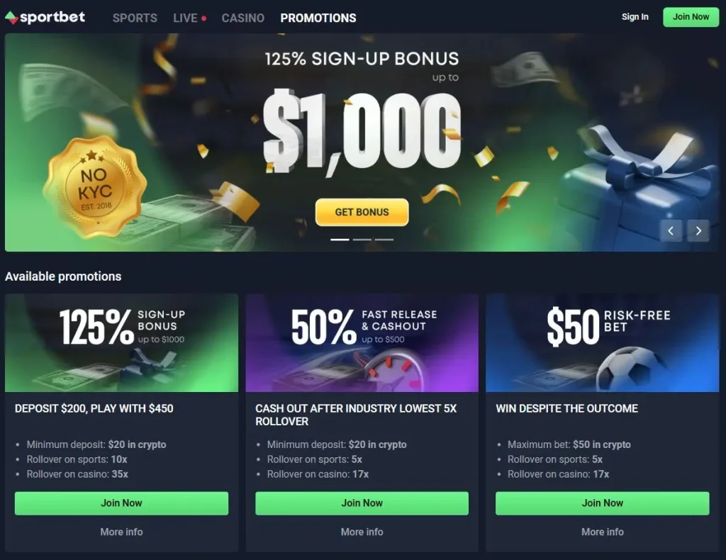 sportbet.one Promotions