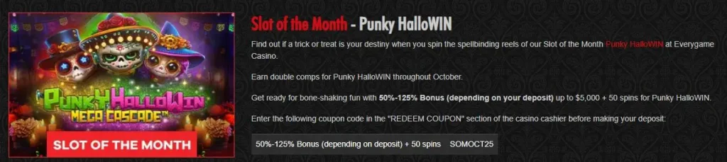 Everygame Casino October 2025 Slot of the Month: Punky HalloWIN