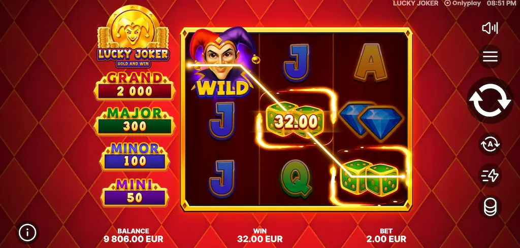 Lucky Joker Hold and Spin Main Features