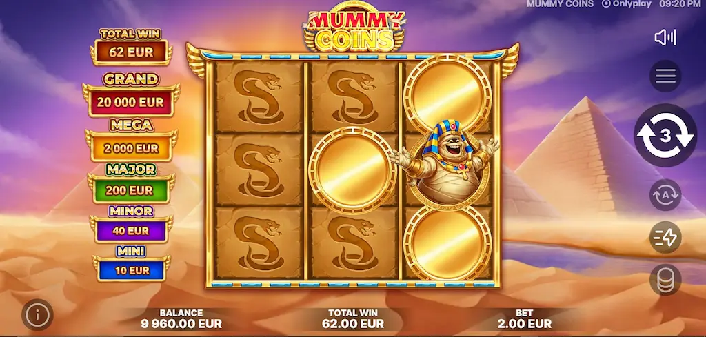 Mummy Coins gameplay