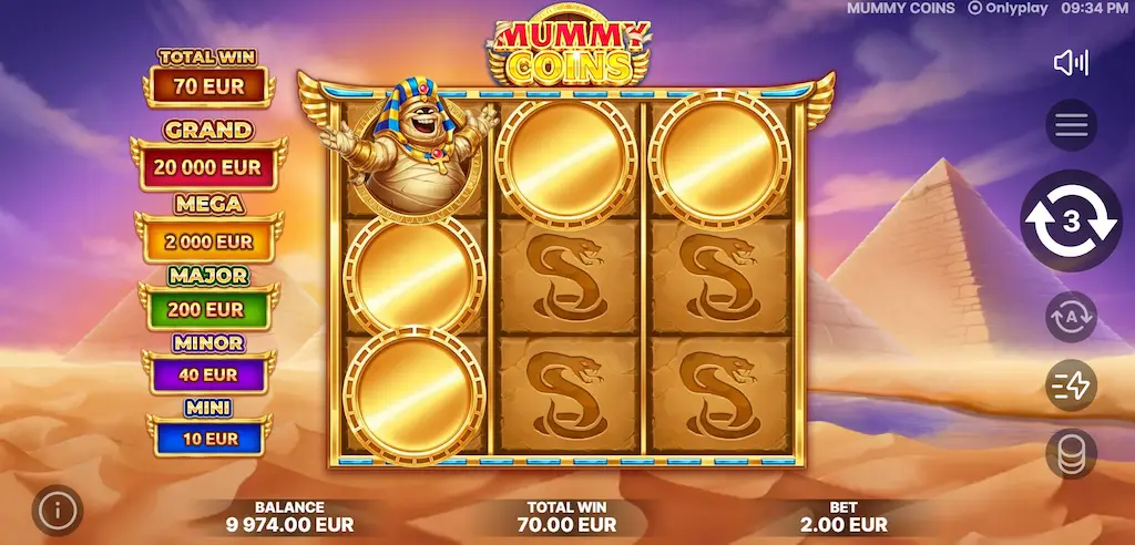 Mummy Coins Coin Game Feature