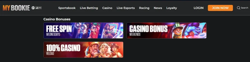 MyBookie Casino Promotions Oct 2025