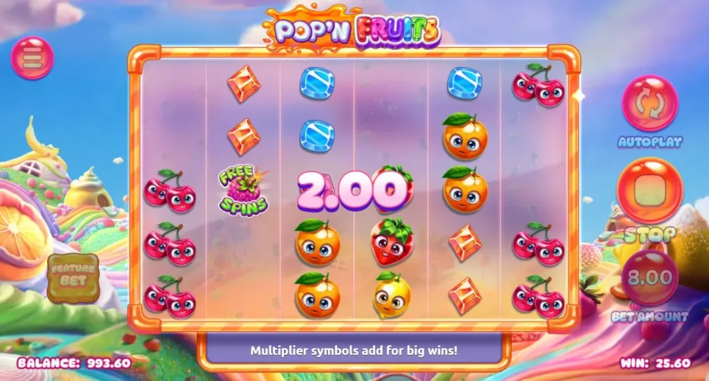 Pop'n Fruits main features