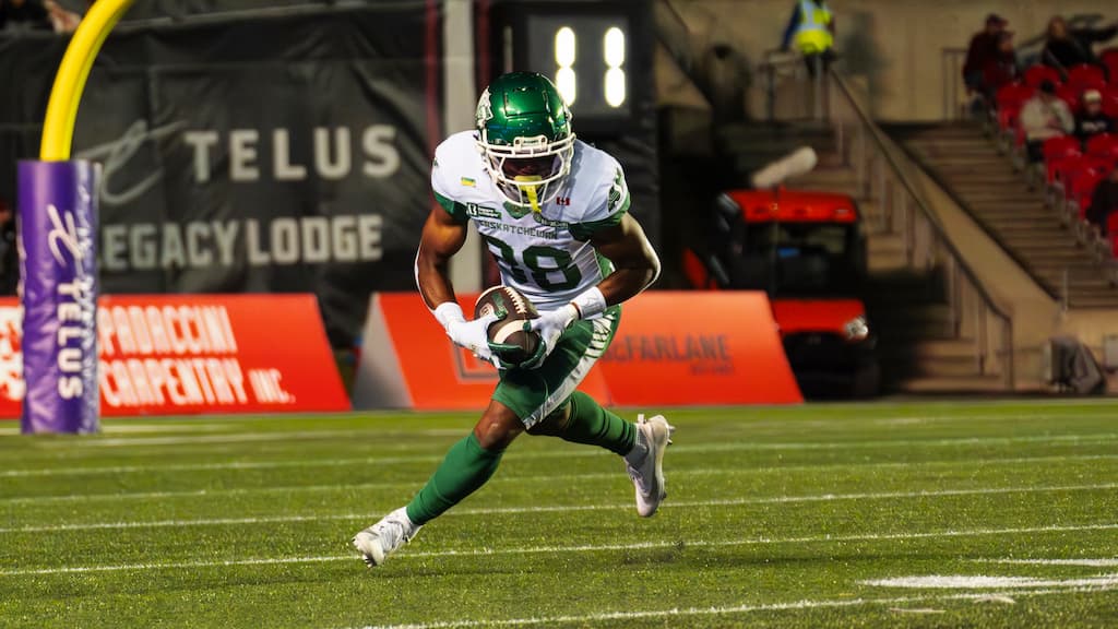 Saskatchewan Roughriders wide receiver Dohnte Meyers - Toronto Argonauts vs. Saskatchewan Roughriders CFL Week 19 Prediction & Picks (10/10/2025)