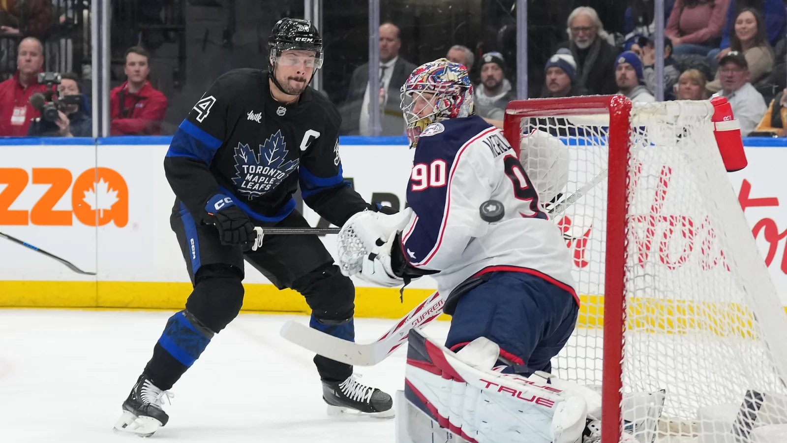 Auston Matthews and Elvis Merzlikins
