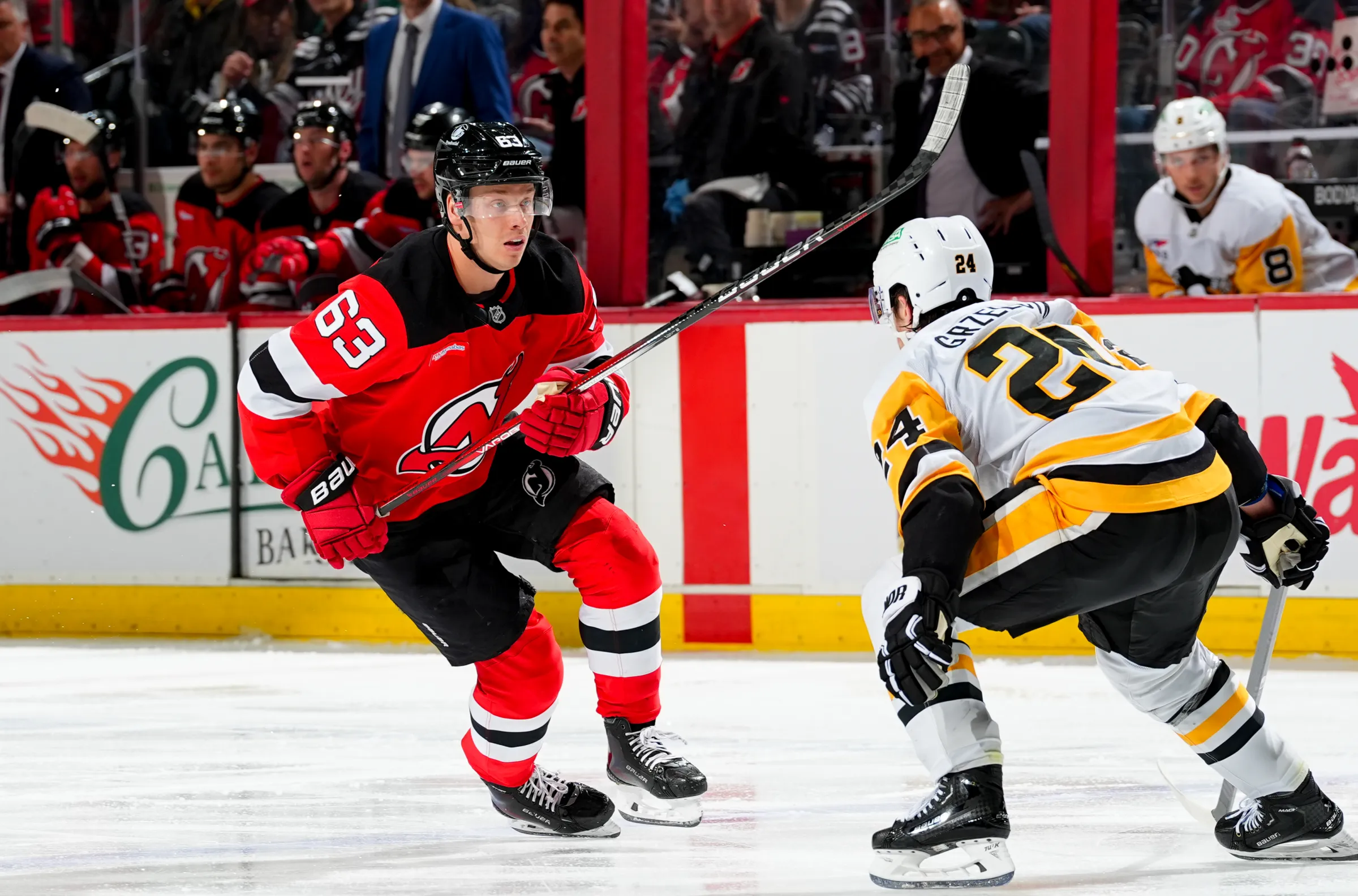 Jesper Bratt and Matt Dumba